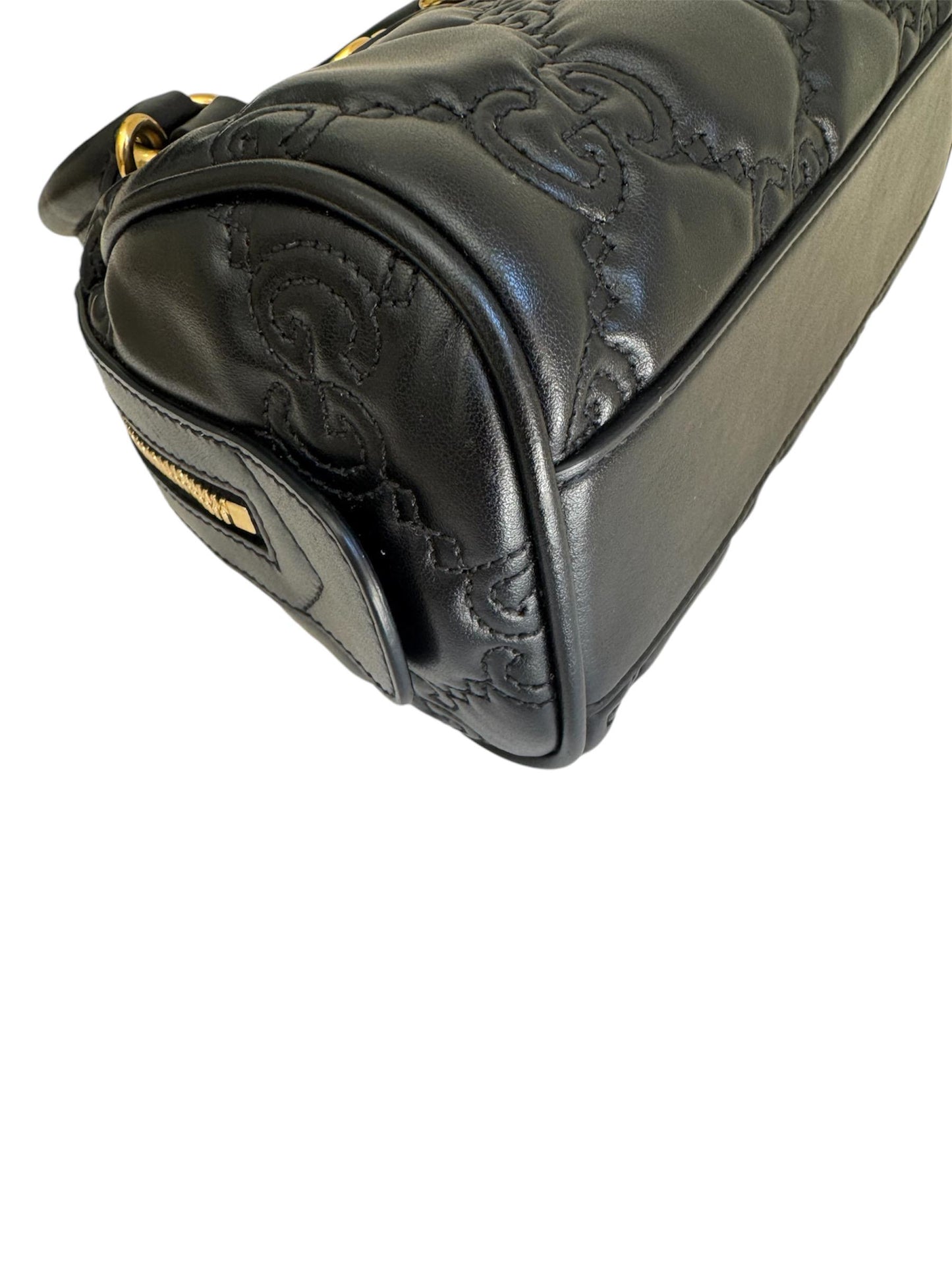 Gucci GG mini Matelasse Leather Satchel Black