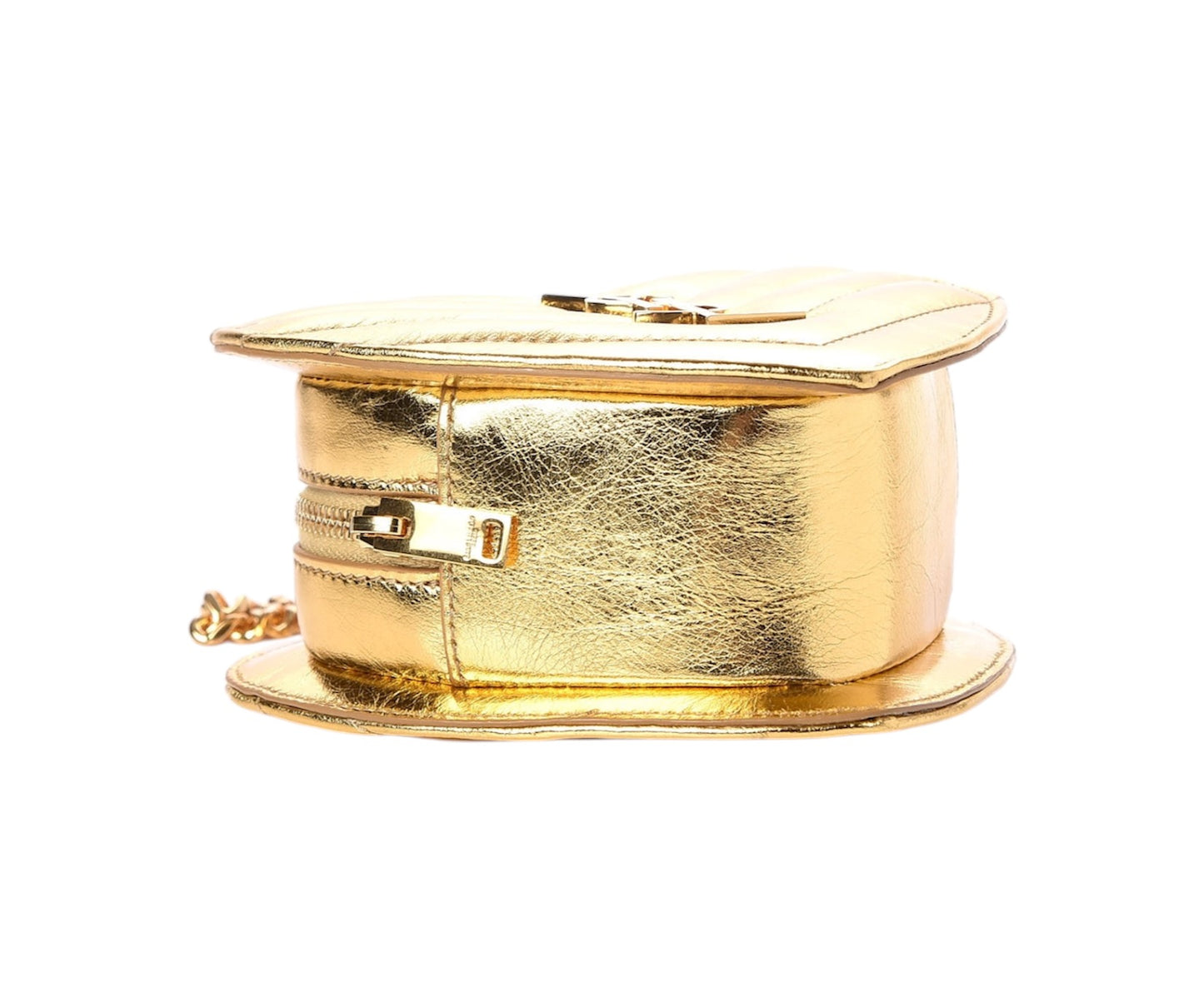 Ysl Gold Chevron Mini Love Heart