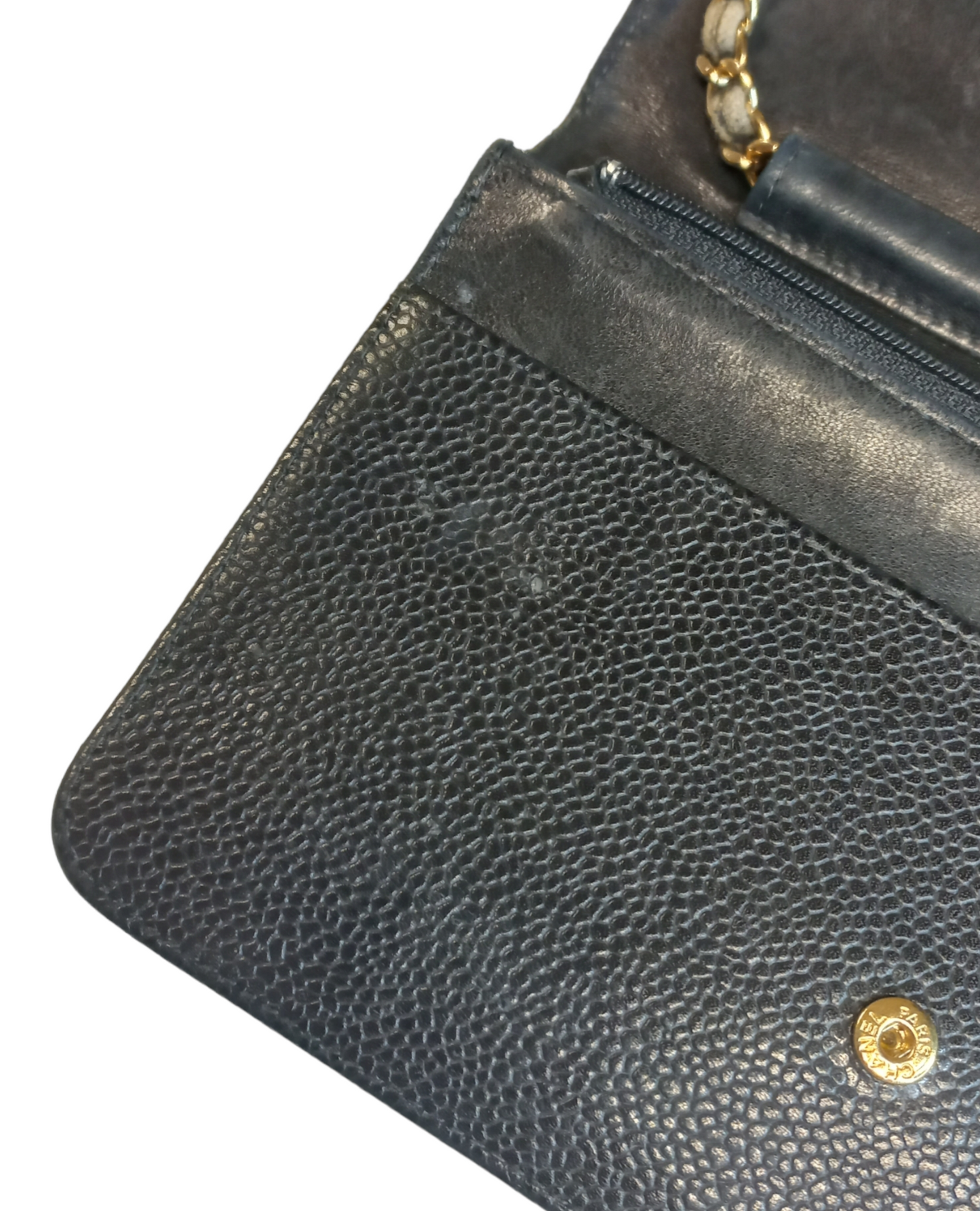 Chanel Timeless Wallet on Chain Caviar Black
