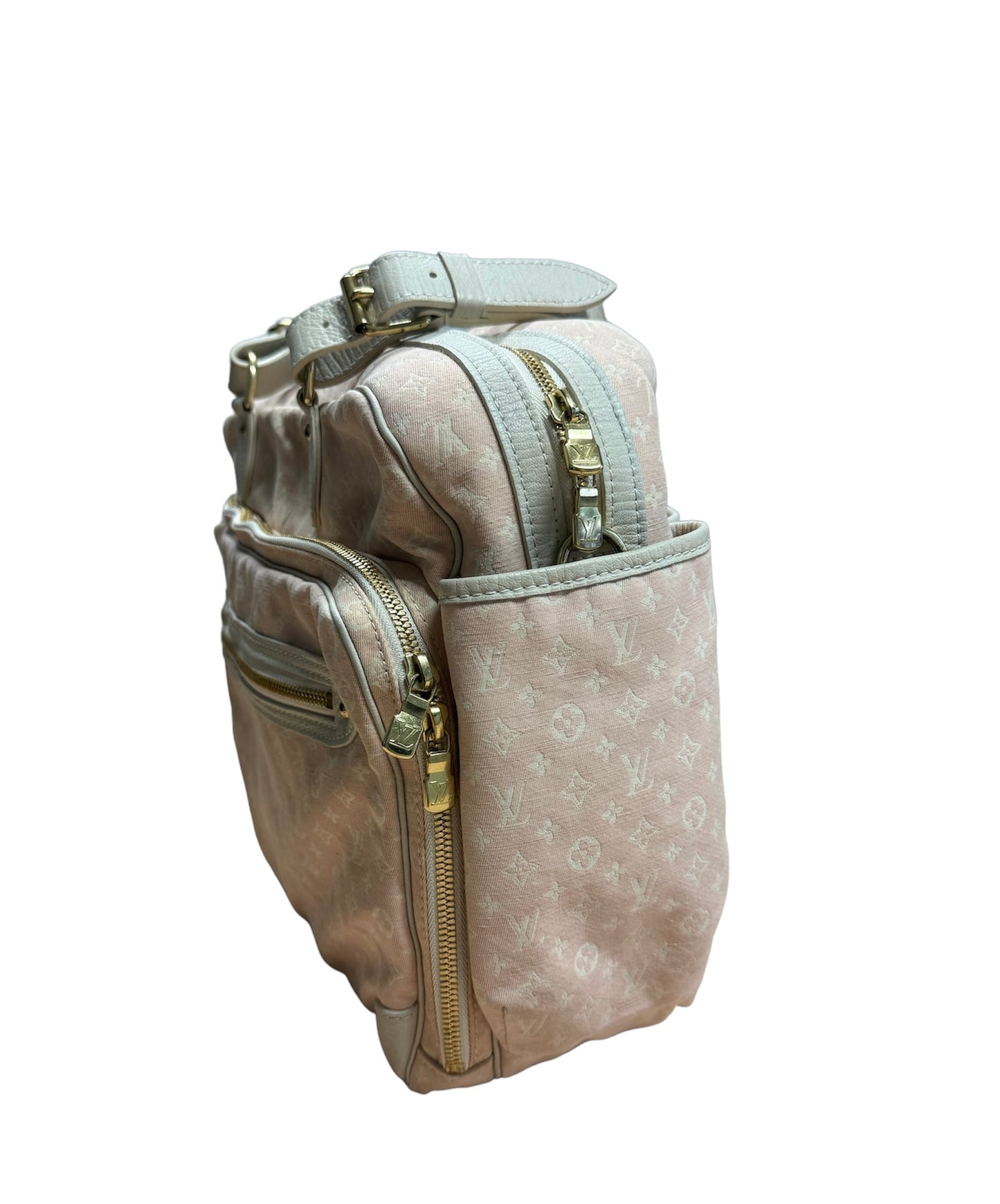 Louis Vuitton Pink Denim Diaper Nappy Bag