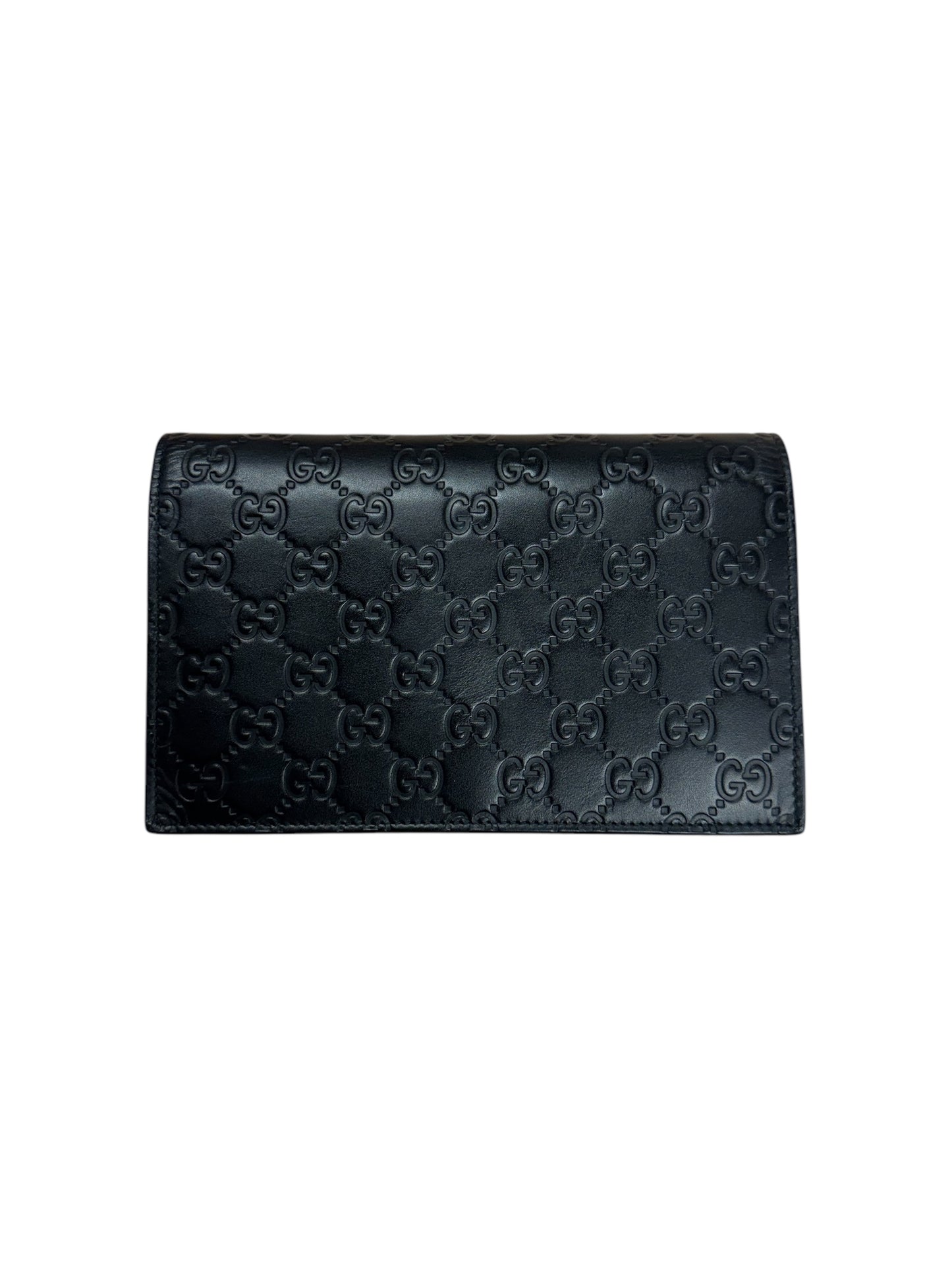 Gucci Guccissima Wallet On Chain Black