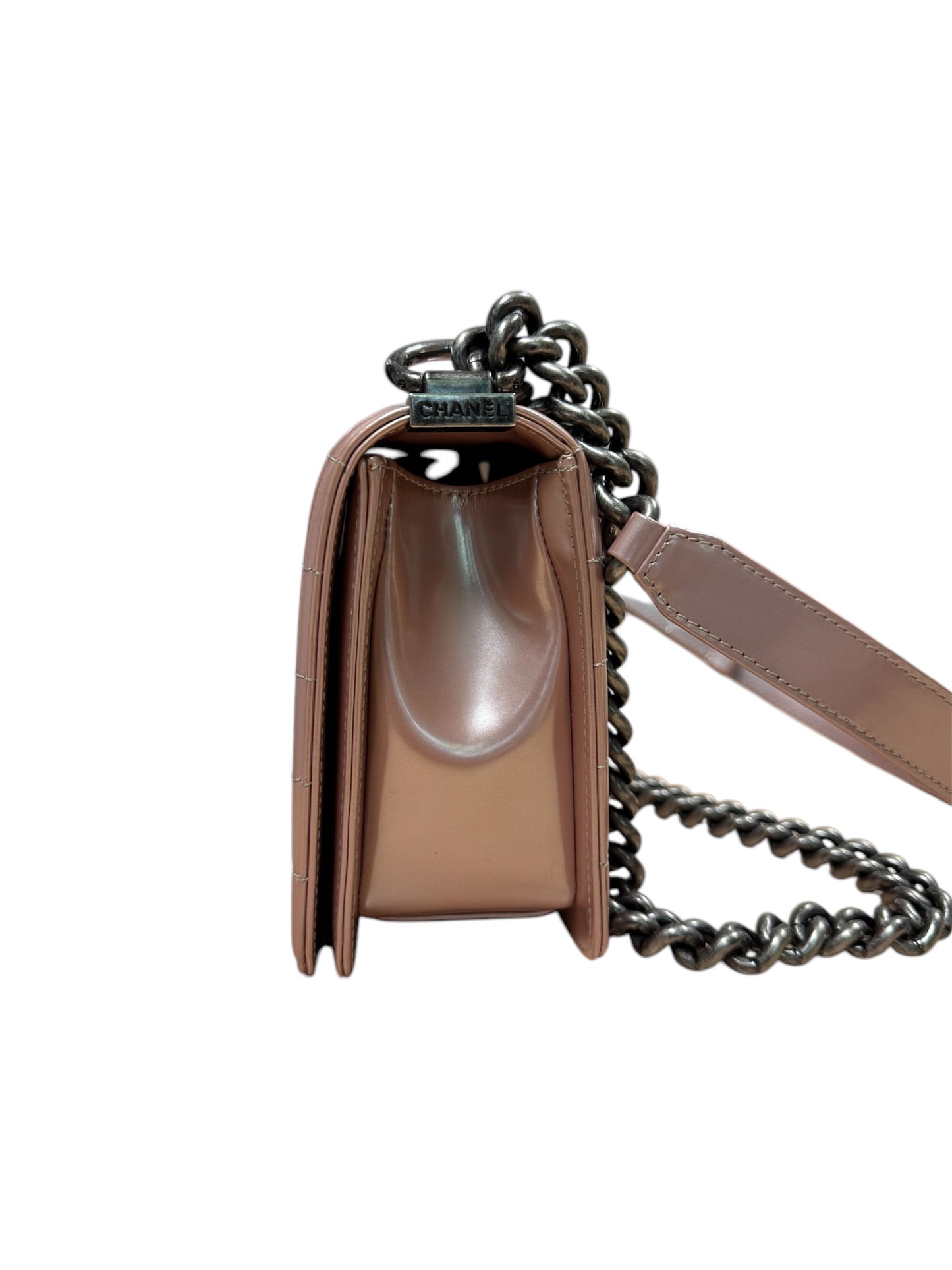 Chanel Boy Pink Glazed Calfskin