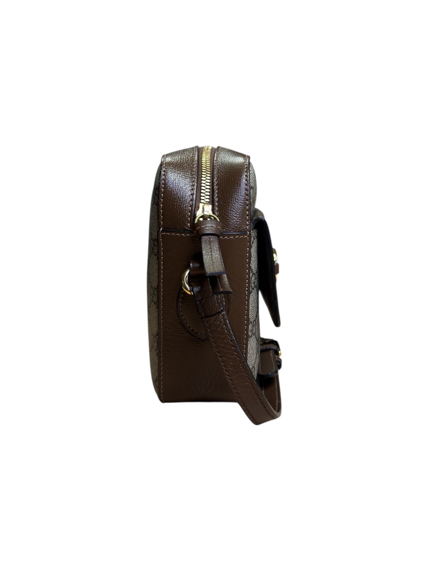Gucci Horsebit 1955 Small Brown/Beige GG Supreme Shoulder Bag