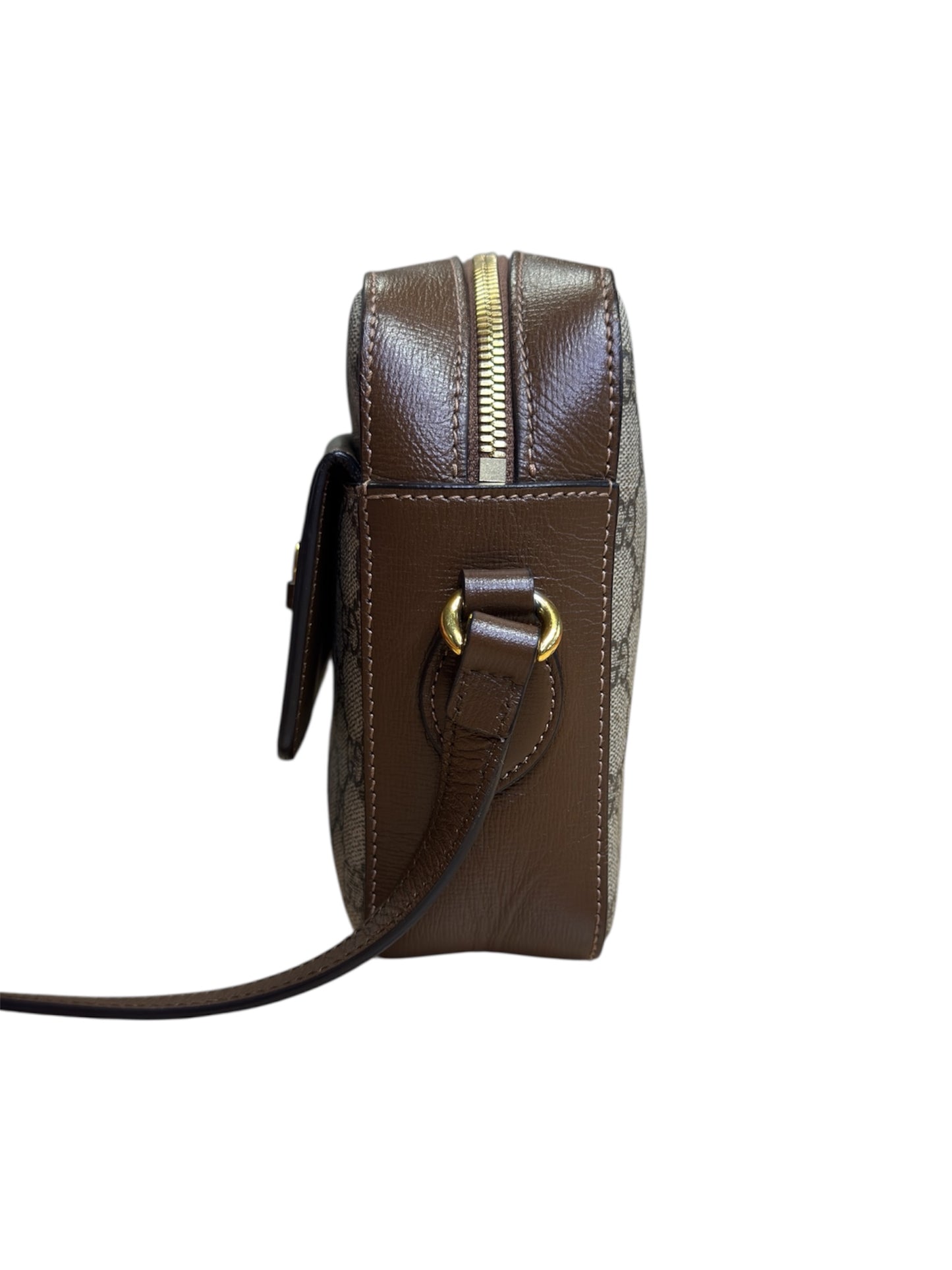 Gucci Horsebit 1955 Small Brown/Beige GG Supreme Shoulder Bag