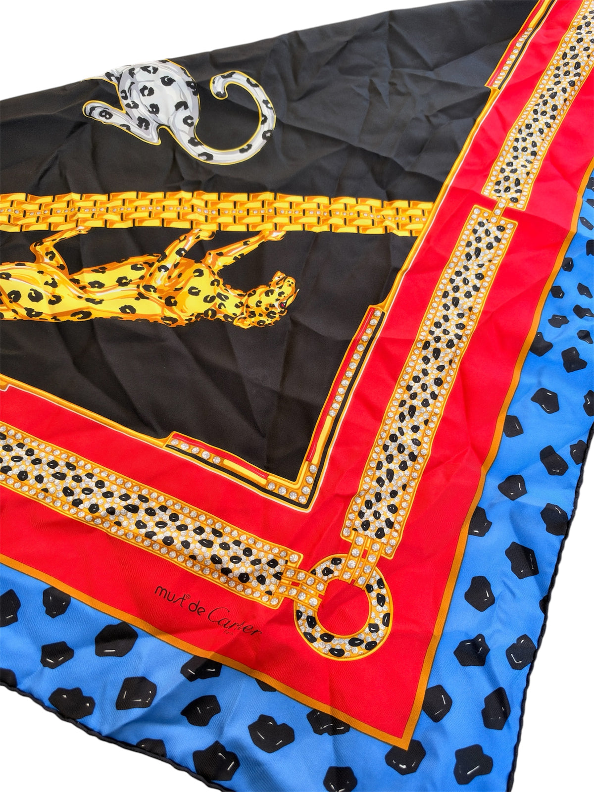 Must de Cartier silk scarf - Panther motif