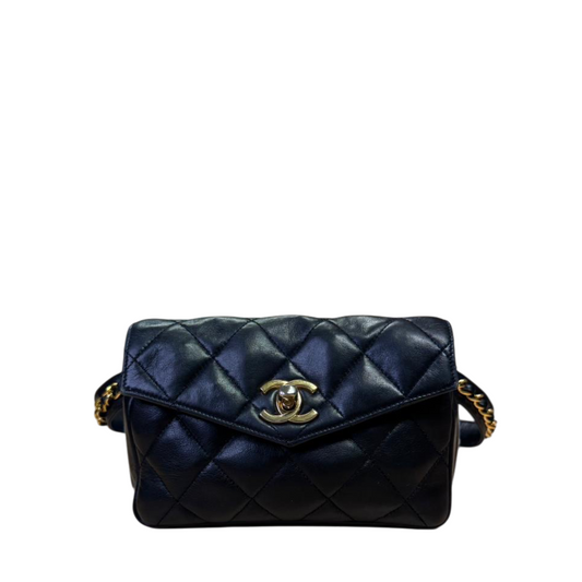 Chanel Matelasse Lamb Skin Belt Bag