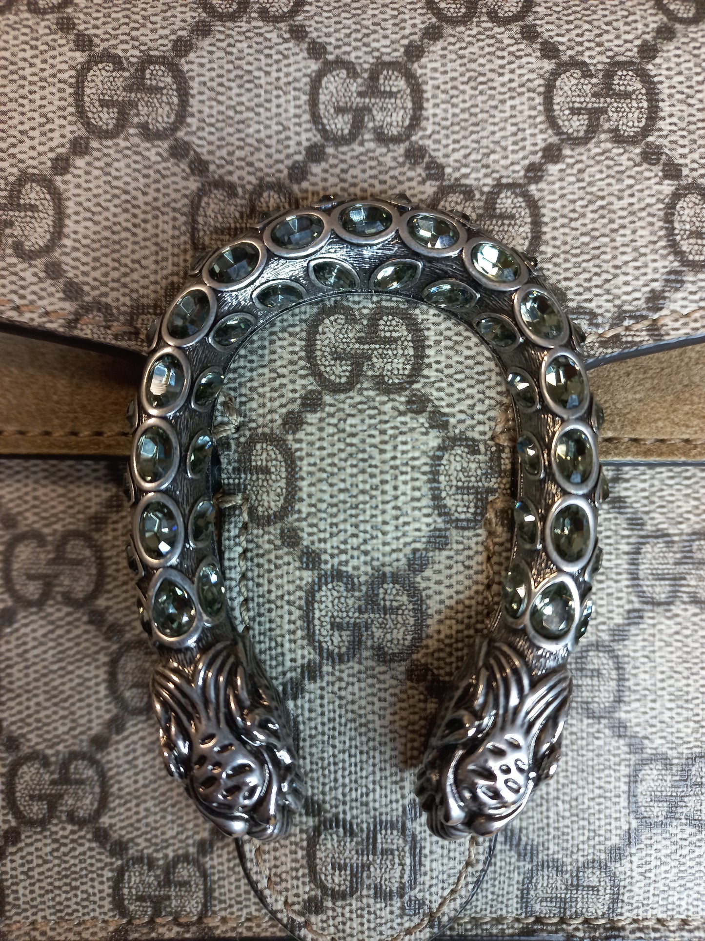 Gucci Supreme Small Dionysus GG Shoulder Bag Beige/Brown