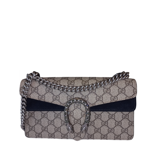 Gucci Supreme Small Dionysus GG Shoulder Bag Black