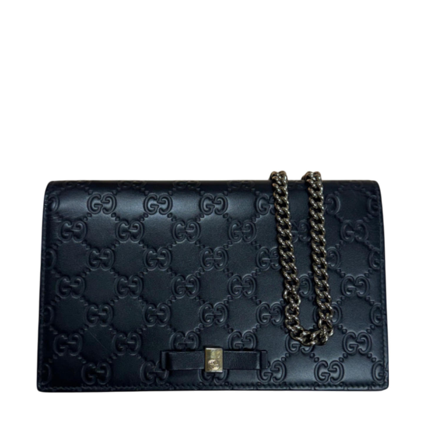 Gucci Guccissima Wallet On Chain Black