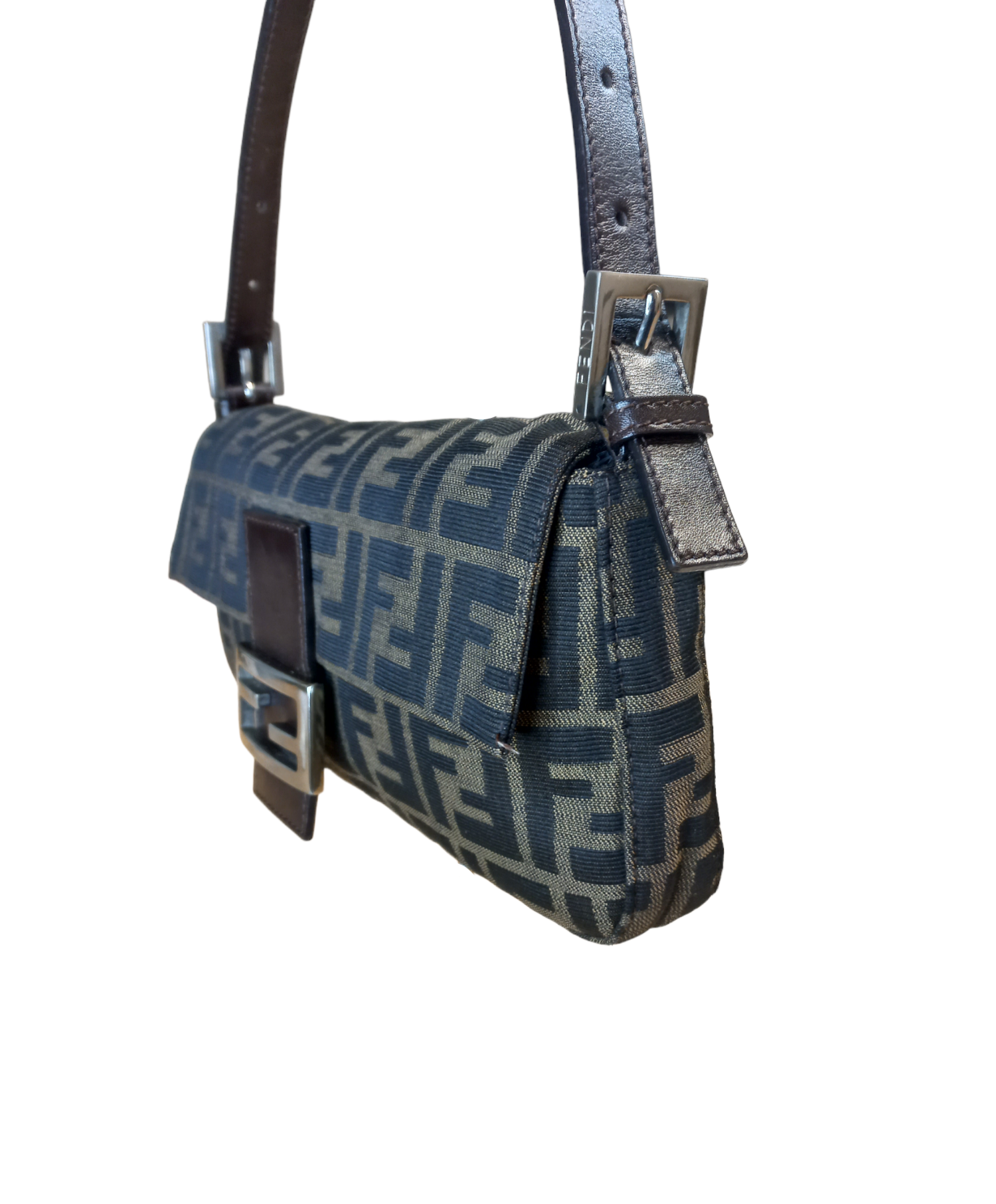 Fendi Zucca Baguette Canvas Bag Brown Mastro Luxe South Africa