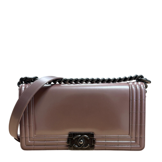 Chanel Boy Pink Glazed Calfskin