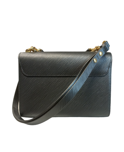 Louis Vuitton Twist MM Bag Black & Gold