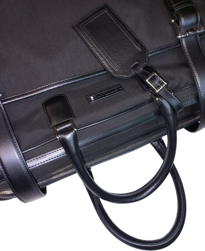 Mont Blanc Leather Laptop Briefcase Black