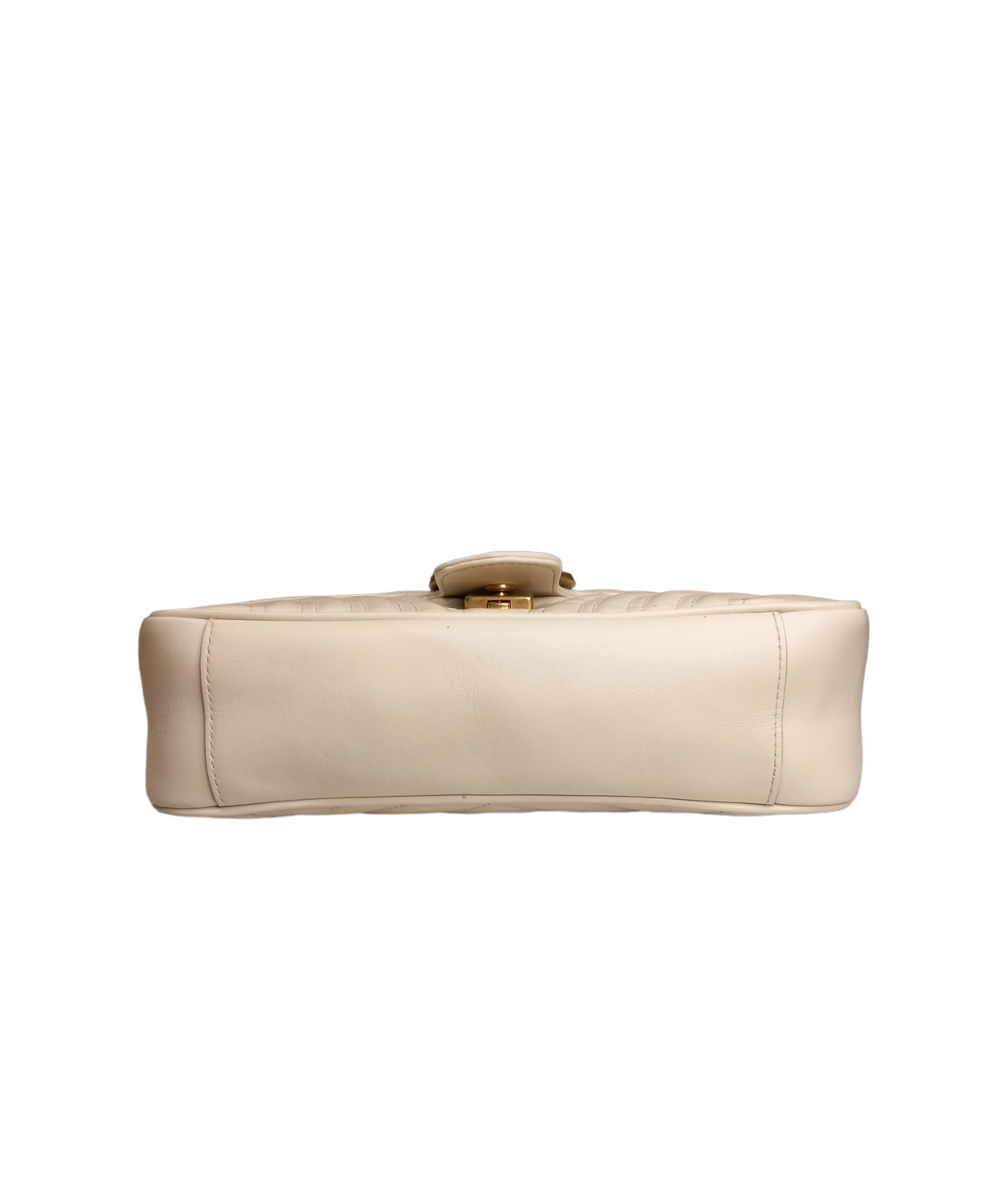 Gucci Leather Marmont Matelasse Small Shoulder Bag White