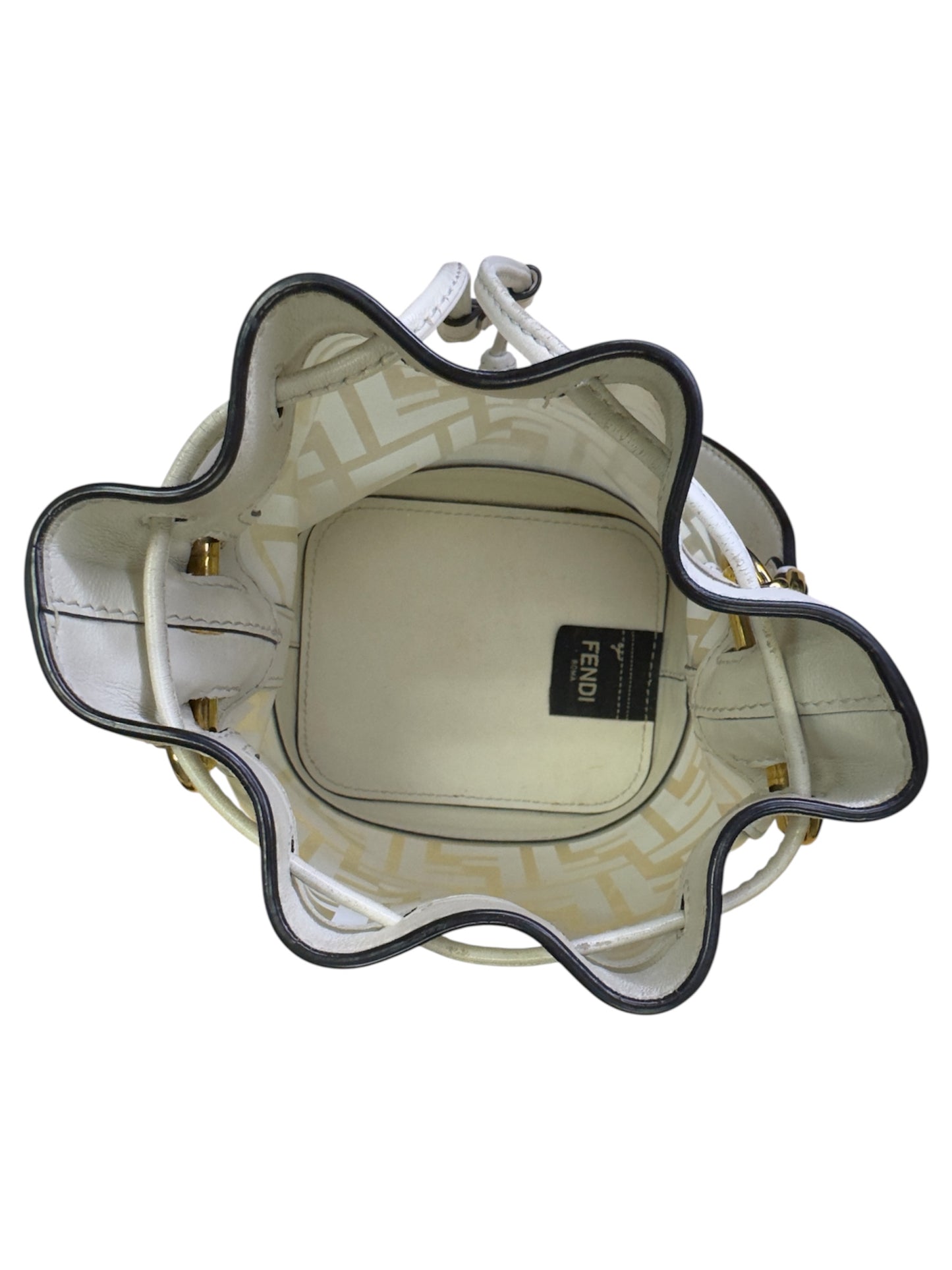 Fendi Mon Trésor PVC Bucket Bag White