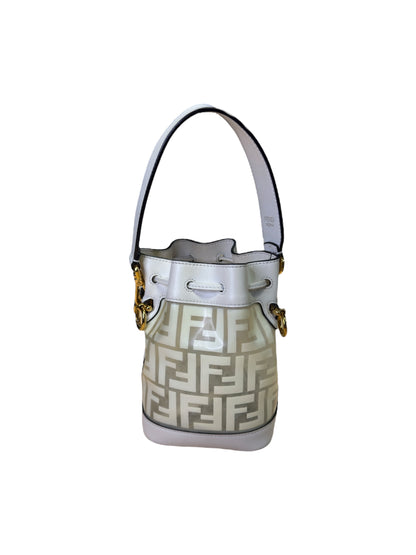 Fendi Mon Trésor PVC Bucket Bag White