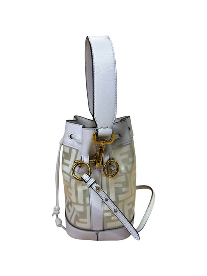 Fendi Mon Trésor PVC Bucket Bag White
