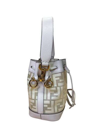Fendi Mon Trésor PVC Bucket Bag White