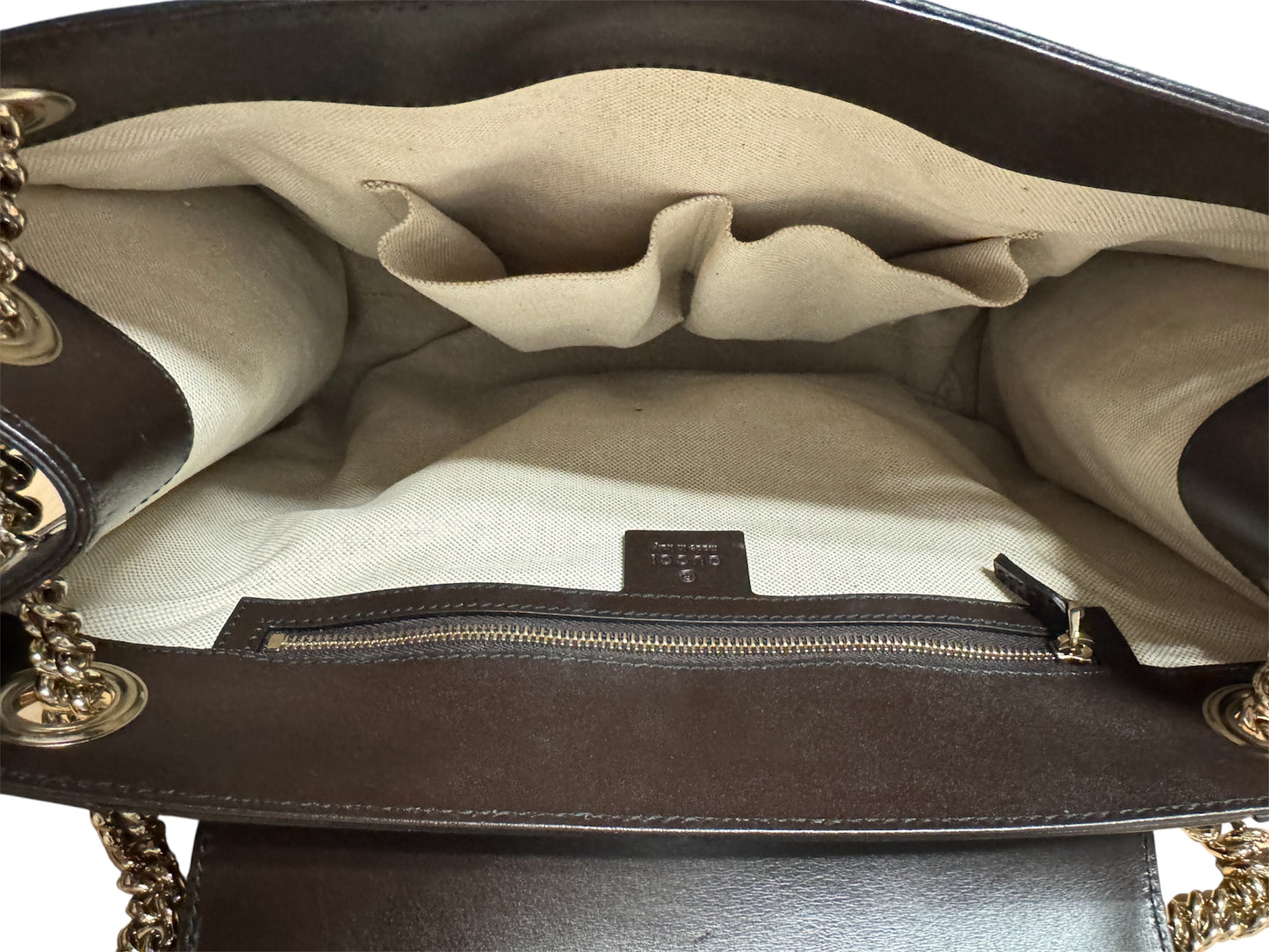 Gucci GG Canvas/Brown Emily Large Shoulder Bag