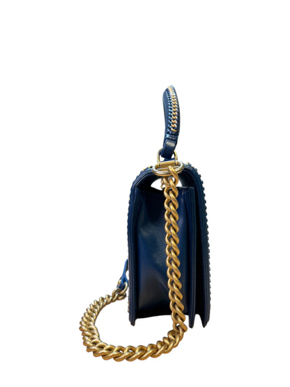 Chanel Boy Top Handle 28 Navy Blue