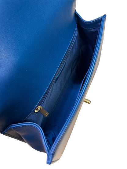 Chanel Boy Top Handle 28 Navy Blue