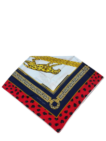 Must de Cartier silk scarf - Panther motif