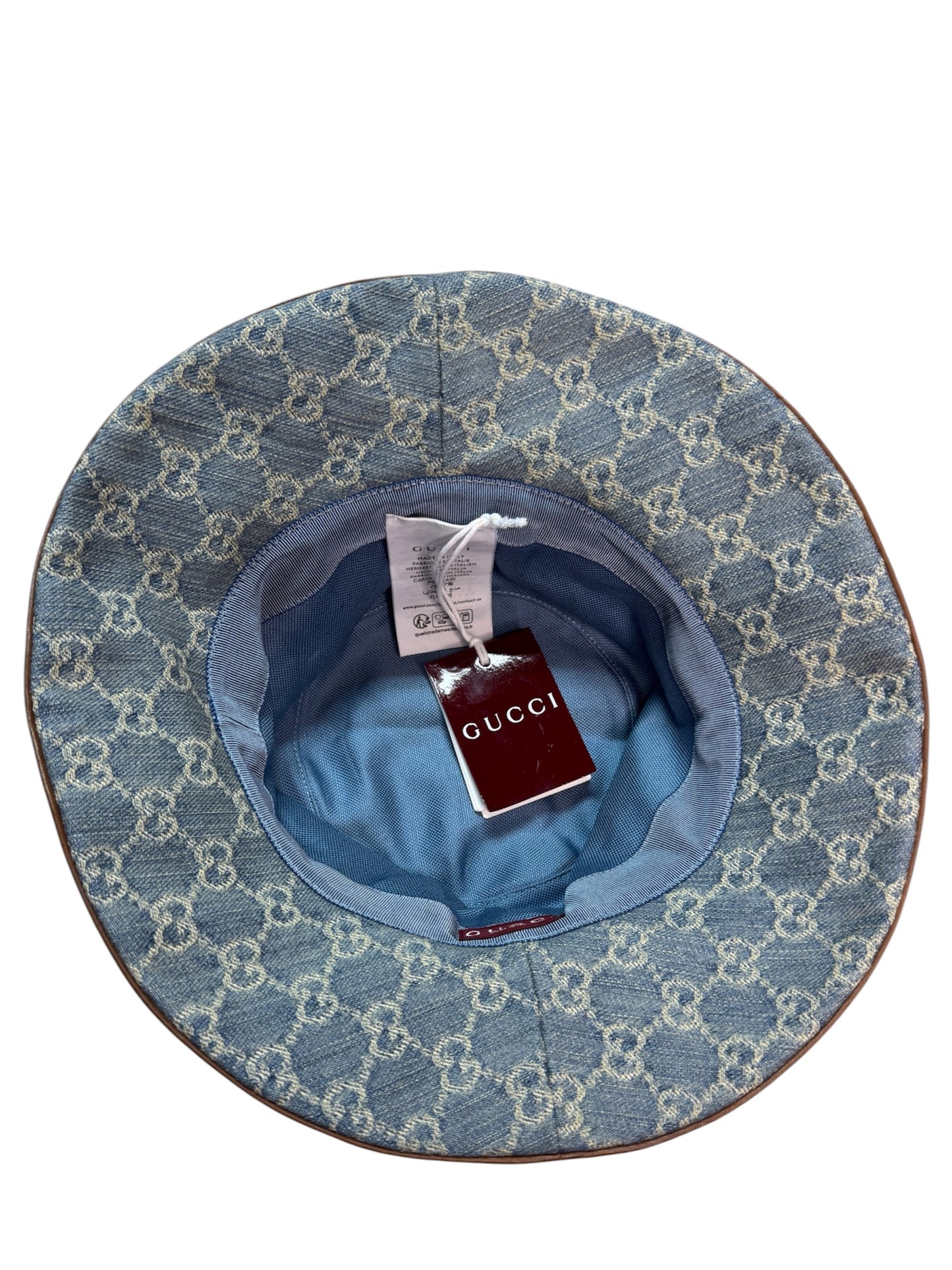 Gucci Horsebit 1955 GG Denim Bucket Hat