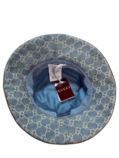Gucci Horsebit 1955 GG Denim Bucket Hat