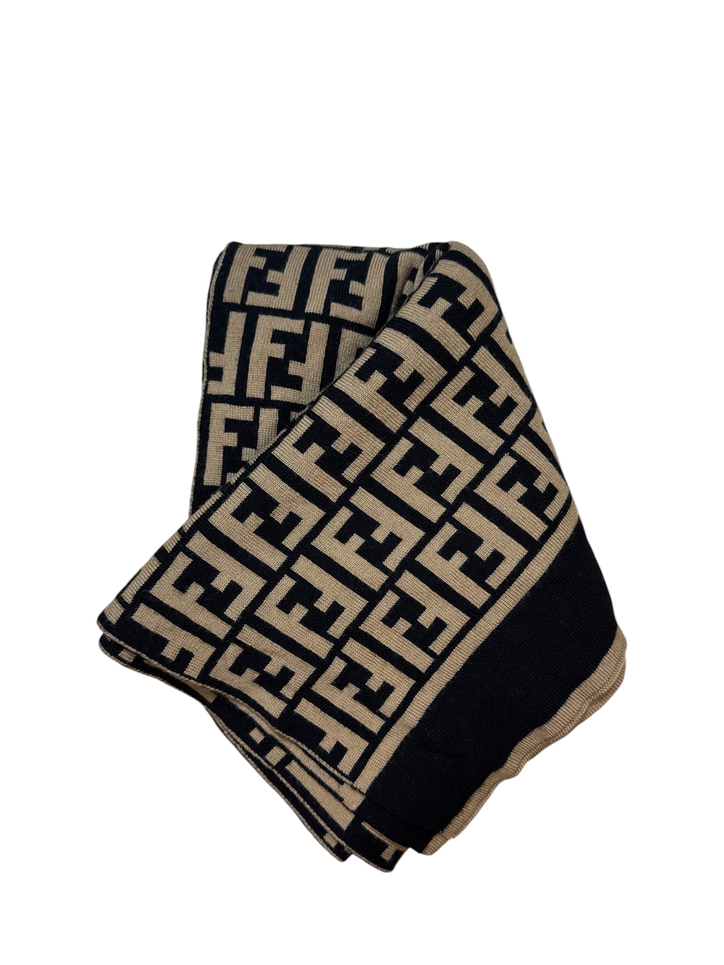 Fendi Zucca Print Wool Scarf