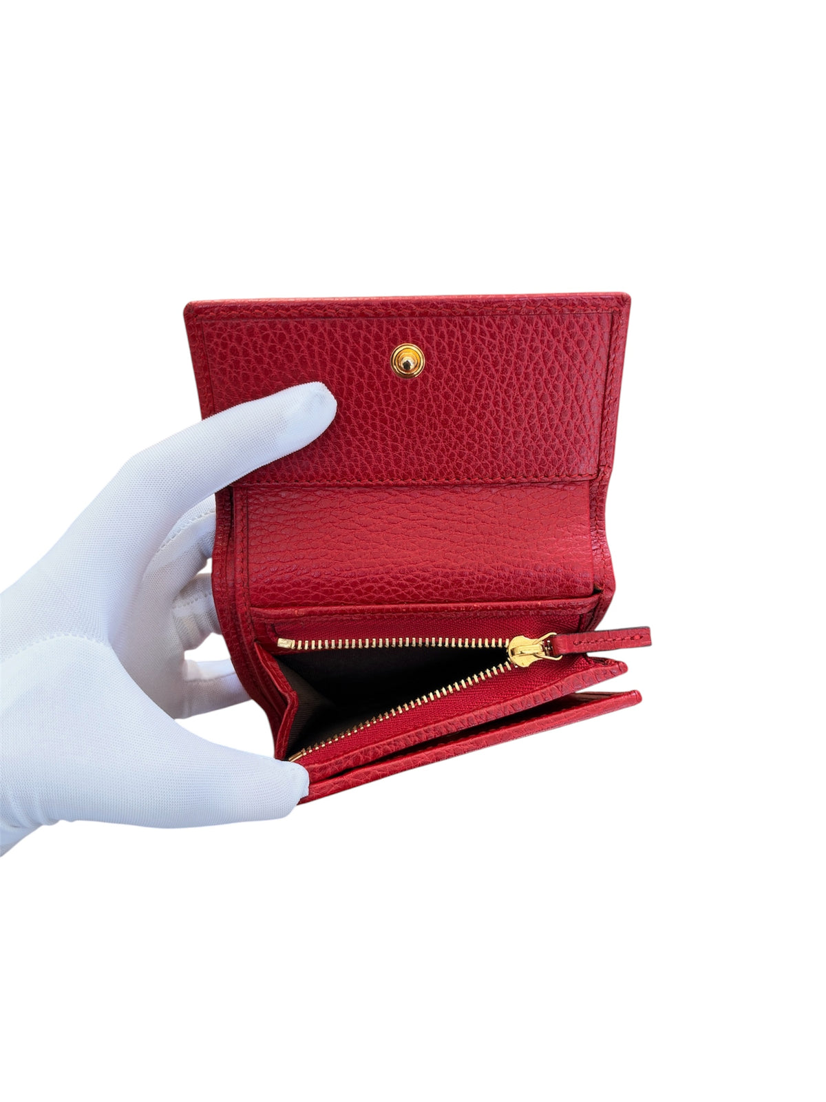 Gucci GG Marmont Trifold Wallet Red