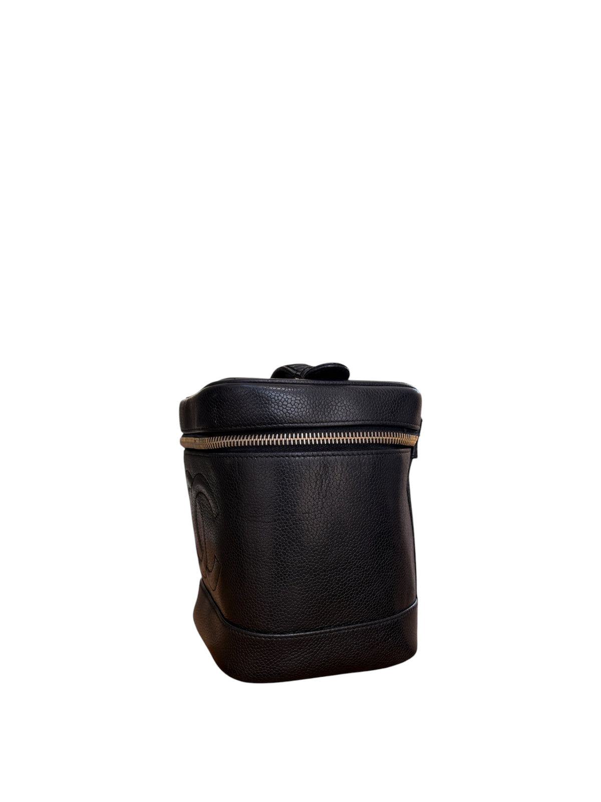Chanel CC Caviar Leather Vanity Bag Black