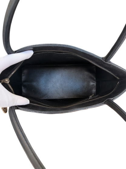Chanel Medallion Tote Bag Black - Silver Hardware
