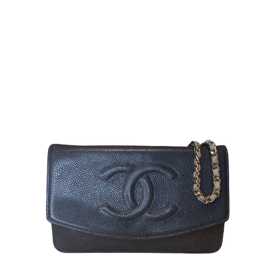Chanel Timeless Wallet on Chain Caviar Black
