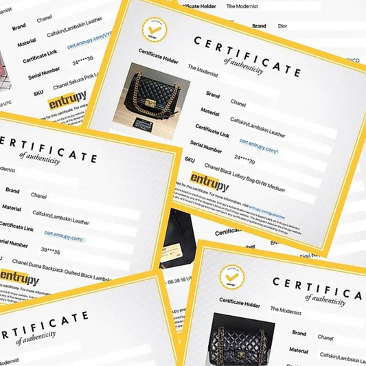 3 Certificates of Authentication with Entrupy ™