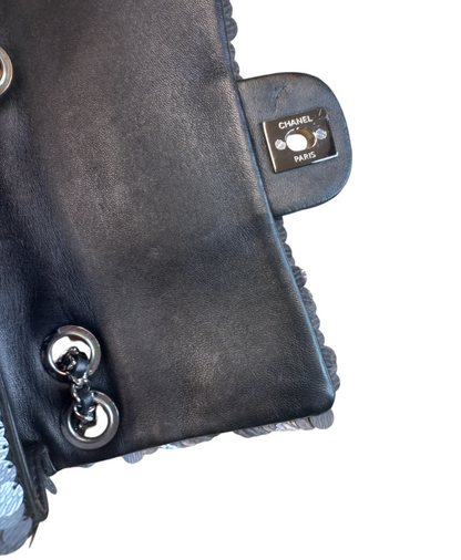 Chanel Dark Grey Sequin Small Flap Bag