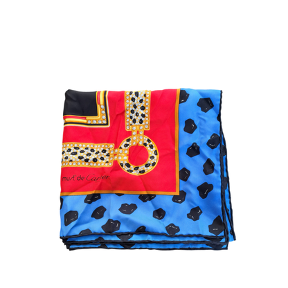 Must de Cartier silk scarf - Panther motif
