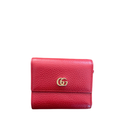 Gucci GG Marmont Trifold Wallet Red