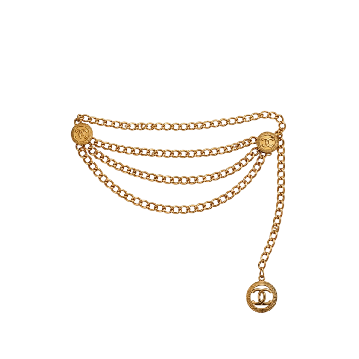 Chanel Vintage Gold-Toned Chain Belt