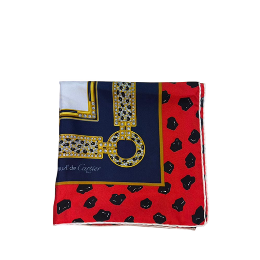 Must de Cartier silk scarf - Panther motif