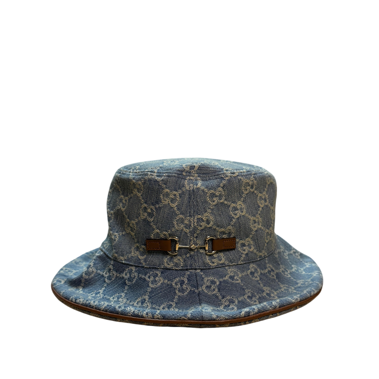 Gucci Horsebit 1955 GG Denim Bucket Hat