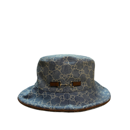 Gucci Horsebit 1955 GG Denim Bucket Hat
