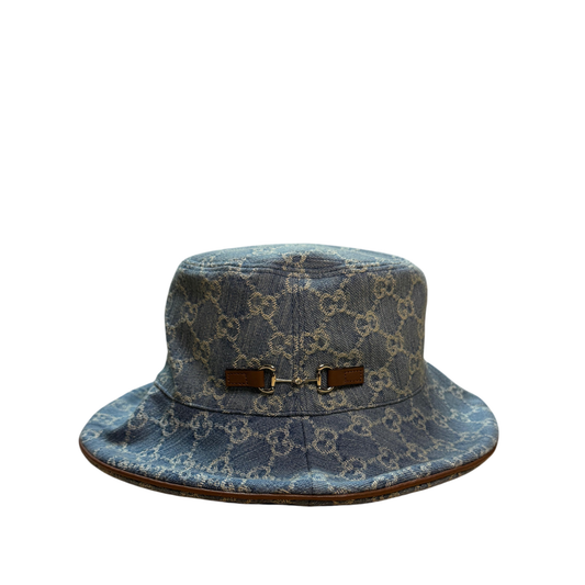 Gucci Horsebit 1955 GG Denim Bucket Hat